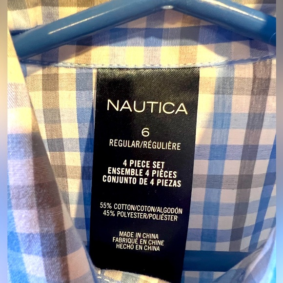 NAUTICA Boys Plaid Dress Shirt - Picture 3 of 4